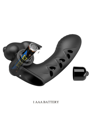 PRETTY LOVE - VANCE BLACK RABBIT VIBRATOR FINGER COVER