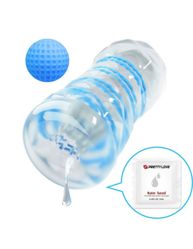 PRETTY LOVE - SMALL MASTURBATOR WITH BLUE SPIRALS