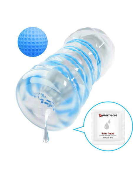 PRETTY LOVE - SMALL MASTURBATOR WITH BLUE SPIRALS