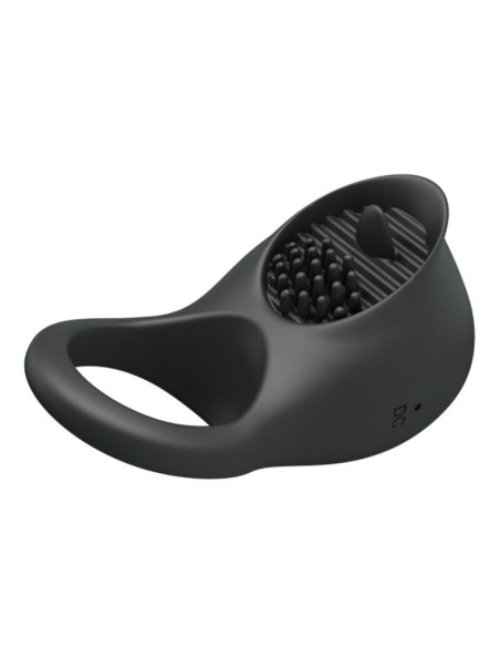 PRETTY LOVE - VIBRATING PENIS RING WITH BLACK TONGUE