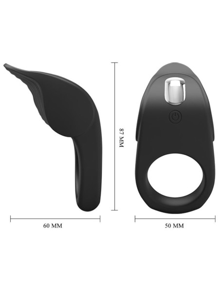 PRETTY LOVE - SUSANNA VIBRATING PENIS RING BLACK