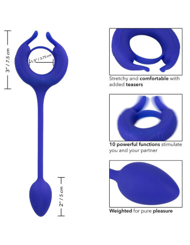 CALEXOTICS - ADMIRAL WEIGHTED COCK RING BLUE