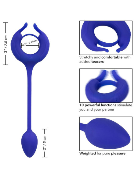 CALEXOTICS - ADMIRAL WEIGHTED COCK RING BLUE