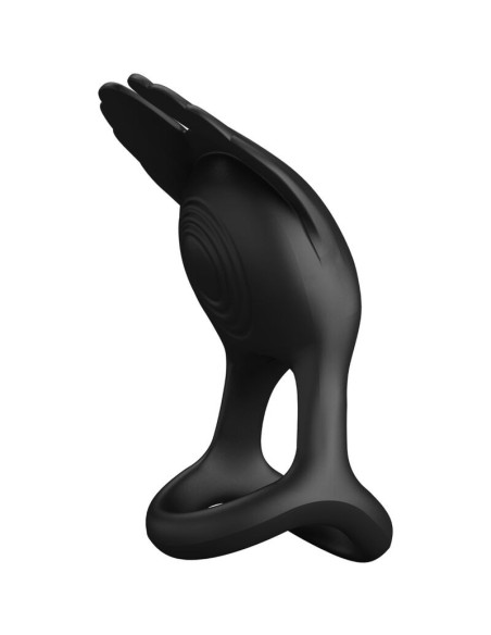 PRETTY LOVE - SILAS VIBRANT PENIS RING 7 VIBRATIONS BLACK SILICONE