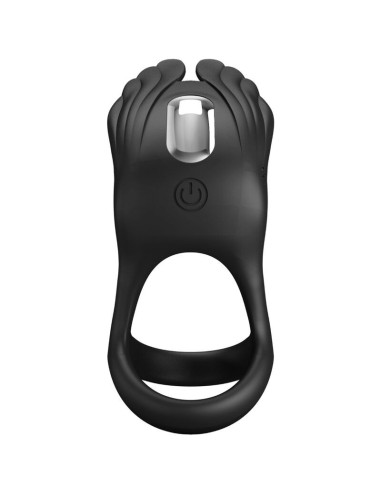 PRETTY LOVE - SILAS VIBRANT PENIS RING 7 VIBRATIONS BLACK SILICONE
