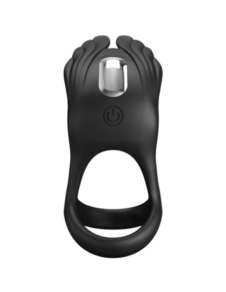 PRETTY LOVE - SILAS VIBRANT PENIS RING 7 VIBRATIONS BLACK SILICONE