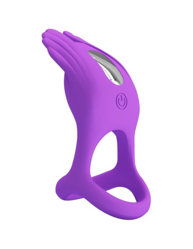 PRETTY LOVE - SILAS VIBRANT PENIS RING 7 VIBRATIONS PURPLE SILICONE