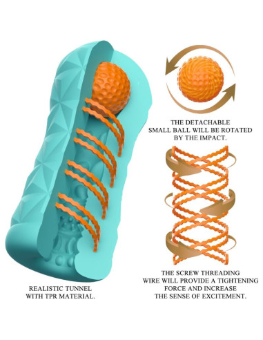 PRETTY LOVE - VICTORIA CASPAR MASTURBATOR AQUA GREEN