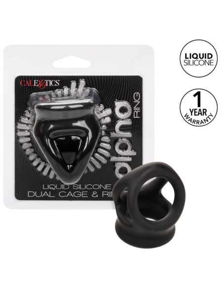 CALEXOTICS - ALPHA DUAL CAGE RING BLACK