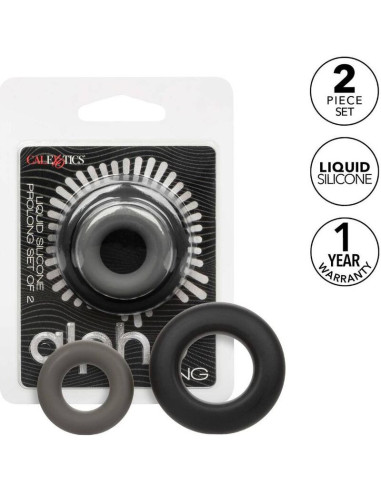 CALEXOTICS - ALPHA PROLONG SET OF 2 RING GREY