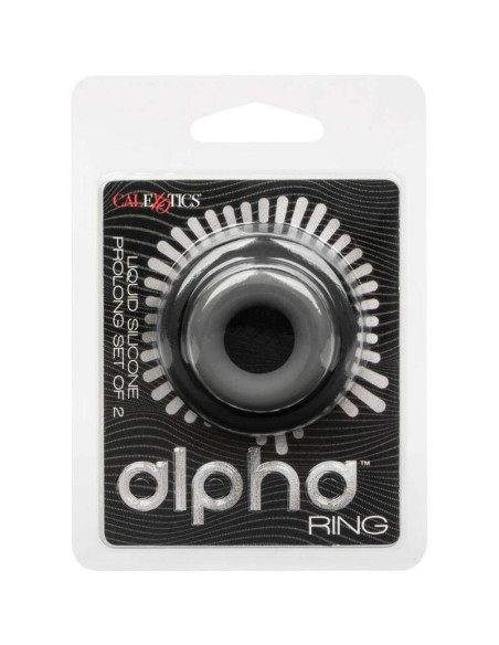 CALEXOTICS - ALPHA PROLONG SET OF 2 RING GREY