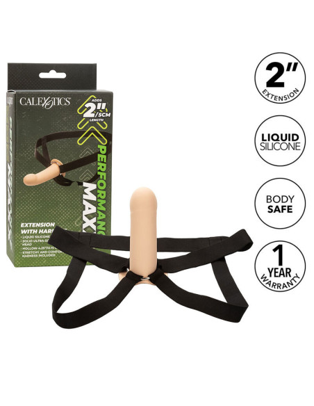 CALEXOTICS - PERFORMANCE MAXX EXTENSION WITH HARNESS LIGHT SKIN