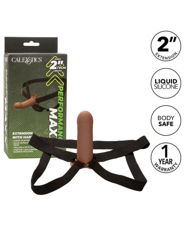 CALEXOTICS - PERFORMANCE MAXX EXTENSION WITH HARNESS BROWN SKIN