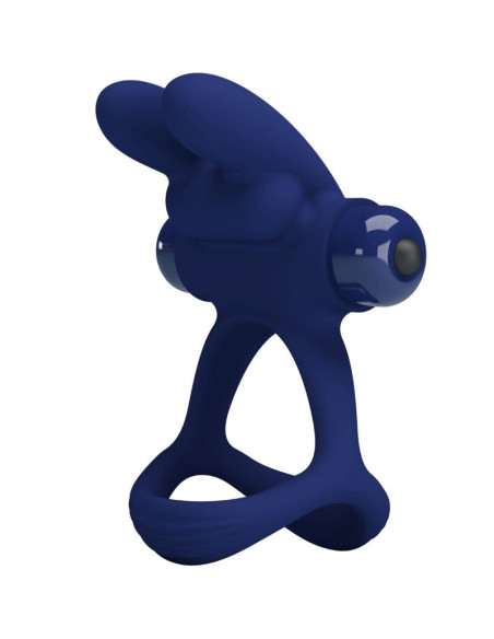 PRETTY LOVE - FRANCISCO DOUBLE VIBRATING RING RABBIT BLUE