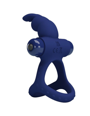 PRETTY LOVE - LUCHITO DOUBLE VIBRATING RING RABBIT BLUE