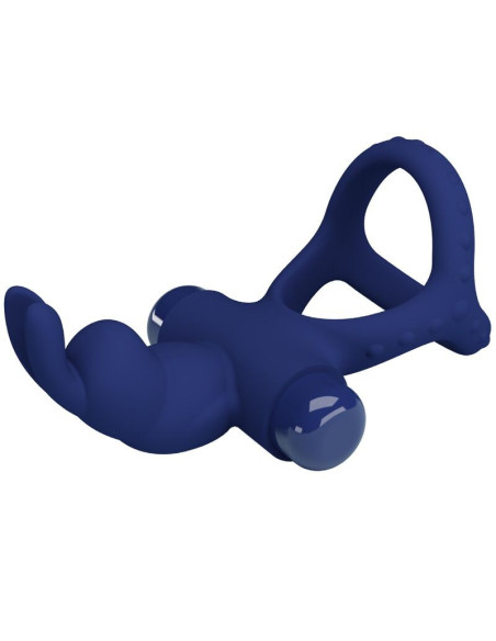 PRETTY LOVE - LUCHITO DOUBLE VIBRATING RING RABBIT BLUE