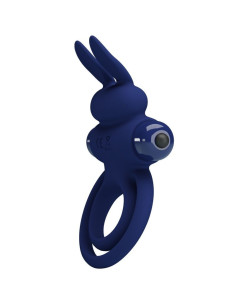 PRETTY LOVE - DAREY DOUBLE VIBRATING RING RABBIT BLUE 2