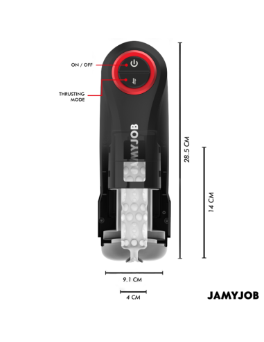 JAMYJOB - GRAVITY AUTOMATINIS VAGINOS MASTURBATORIUS SU 5 STUMIMO REŽIMAIS IR GARSO EFEKTU
