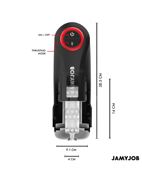 JAMYJOB - GRAVITY AUTOMATINIS VAGINOS MASTURBATORIUS SU 5 STUMIMO REŽIMAIS IR GARSO EFEKTU
