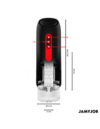 JAMYJOB - PHANTOM automatinis vaginos masturbatorius su 5 siurbimo ir stūmimo režimais