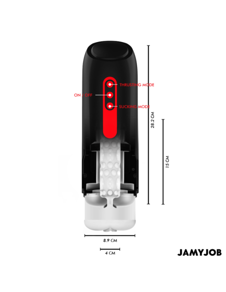 JAMYJOB - PHANTOM automatinis vaginos masturbatorius su 5 siurbimo ir stūmimo režimais