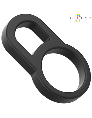 INTENSE - BOBBY DOUBLE SILICONE PENIS RING BLACK