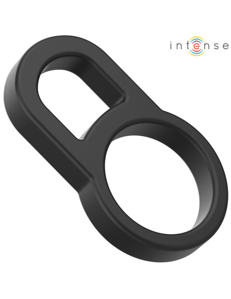 INTENSE - BOBBY DOUBLE SILICONE PENIS RING BLACK
