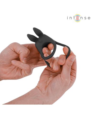 INTENSE - SAM VIBRATOR DOUBLE PENIS RING 10 VIBRATIONS BLACK