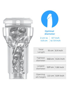 KIIROO - KIIROO SKAIDRUS KIŠENINIS PLOKŠTELIS „FEEL POCKET STROKER CRYSTAL“