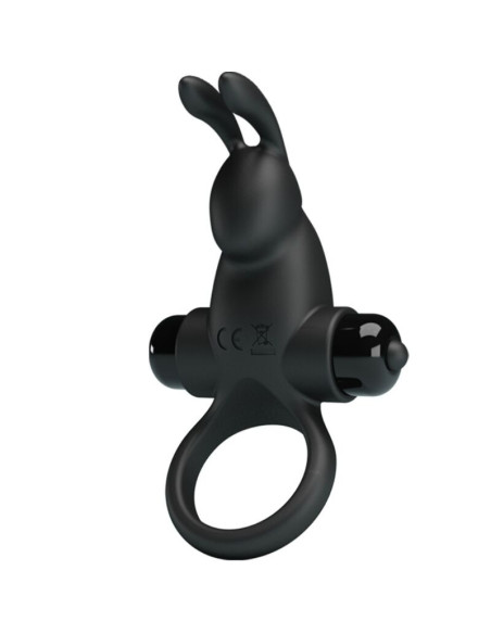 PRETTY LOVE - VIBRATING RING RABBIT CLITORIS STIMULATOR 10 VIBRATIONS BLACK