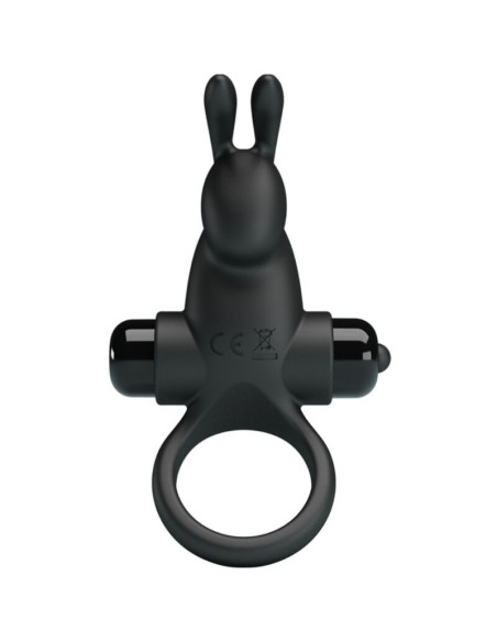 PRETTY LOVE - VIBRATING RING RABBIT CLITORIS STIMULATOR 10 VIBRATIONS BLACK