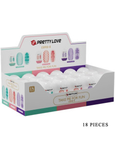 PRETTY LOVE – „CUPID X 18“ VYRŲ MASTURBATORIAI, SKIRTINGOS TEKSTŪROS