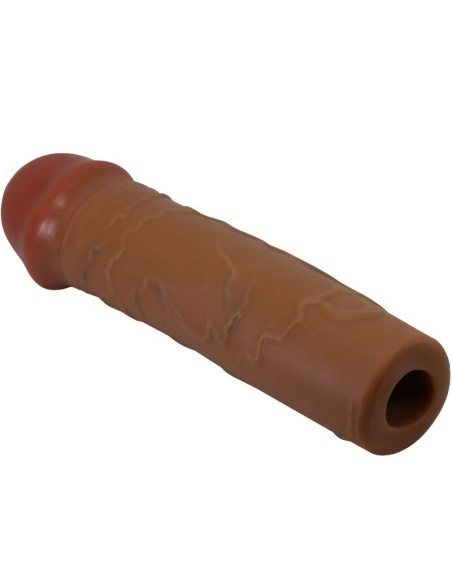 PRETTY LOVE - NILE PENIS SLEEVE WITH 2.5 CM EXTENSION MULATTO