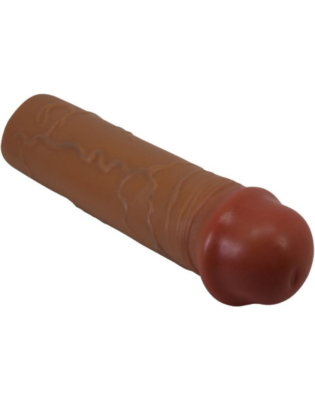 PRETTY LOVE - NILE PENIS SLEEVE WITH 2.5 CM EXTENSION MULATTO