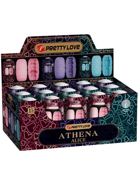 PRETTY LOVE – „ATHENA ALICE“ RINKINYS, 15 ĮVAIRIŲ VYRIŠKŲ MASURBATORIŲ