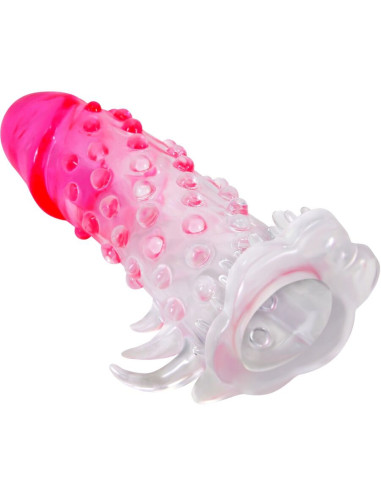 PRETTY LOVE - WILFORD REALISTIC ENLARGEMENT SHEATH WITH EMBOSSED PENIS PINK