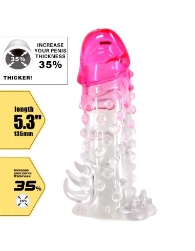 PRETTY LOVE - WILFORD REALISTIŠKAS PADIDINIMO ĮMAUTĖ SU RELJEFU ROŽINĖS SPALVOS VARPOS SPALVA