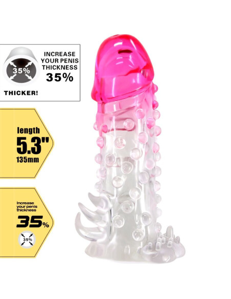 PRETTY LOVE - WILFORD REALISTIŠKAS PADIDINIMO ĮMAUTĖ SU RELJEFU ROŽINĖS SPALVOS VARPOS SPALVA