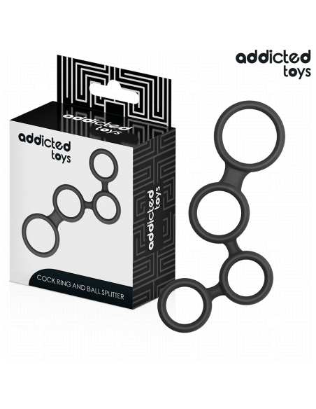 ADDICTED TOYS - PENIS RING WITH DIVIDERS FOR TESTICLES
