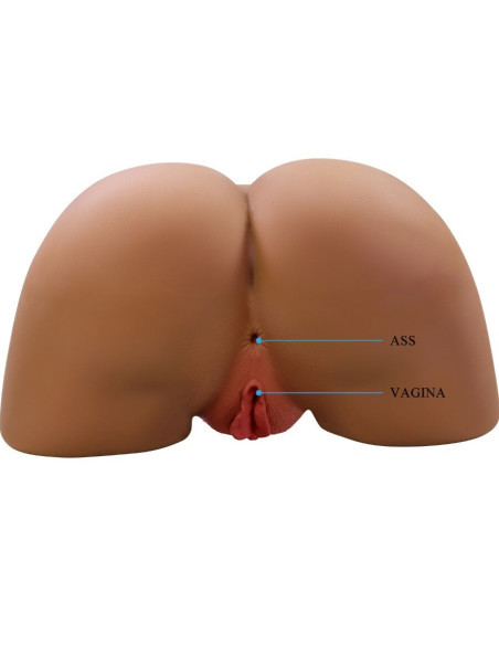 CRAZY BULL - GERIANN REALISTIC FEMALE BUTT VIBRATOR AND SUCKER WITH SOUND 5.5 KG