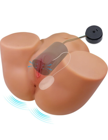 CRAZY BULL - ILANA REALISTIC FEMALE BUTT VIBRATOR AND SUCKER WITH SOUND 6.8 KG