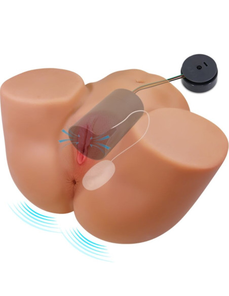 CRAZY BULL - ILANA REALISTIC FEMALE BUTT VIBRATOR AND SUCKER WITH SOUND 6.8 KG