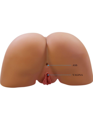 CRAZY BULL - ILANA REALISTIC FEMALE BUTT VIBRATOR AND SUCKER WITH SOUND 6.8 KG
