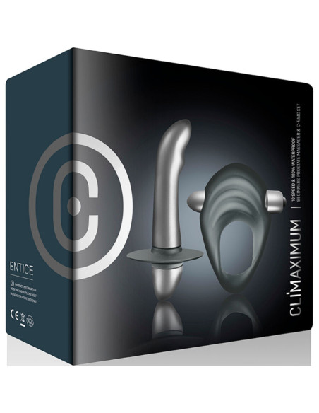 CLIMAXIMUM - ENTICE KIT COCK RING PROSTATE VIBRATOR BEGINNERS