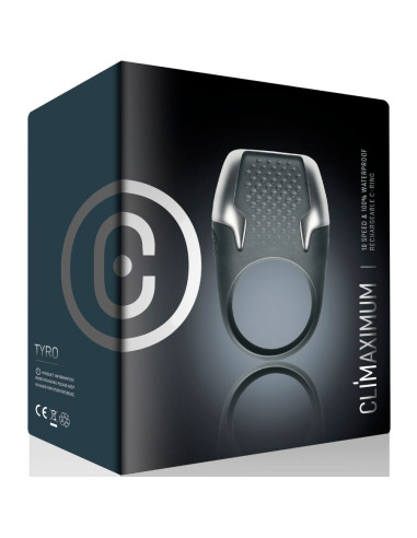 CLIMAXIMUM - TYRO vibruojantis penio žiedas su LED lemputėmis