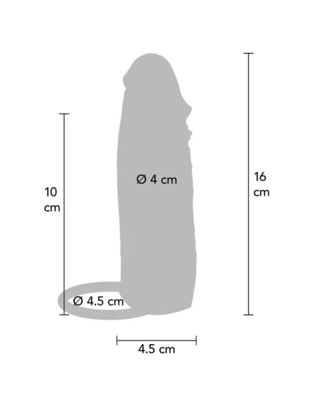 GET REAL - DRĖKINANČIOS ODOS SILIKONINIS PENIO APVALKALAS KARAMELĖS SPALVOS 16 CM