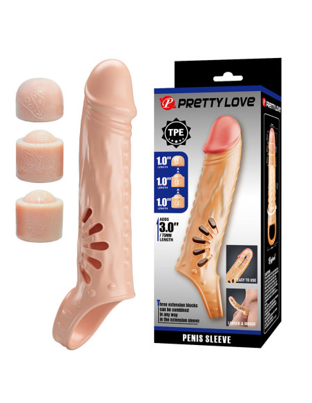 PRETTY LOVE - PENIS SLEEVE WITH EXTENDERS