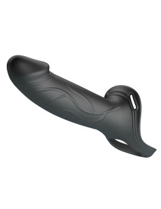 PRETTY LOVE - LANDON BLACK VIBRATING STRAP-ON 2