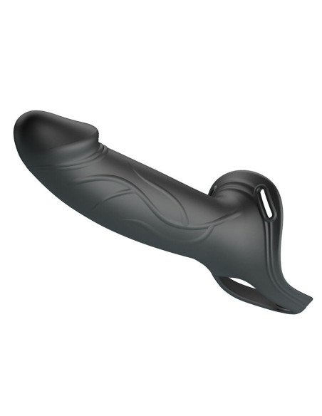 PRETTY LOVE - LANDON BLACK VIBRATING STRAP-ON