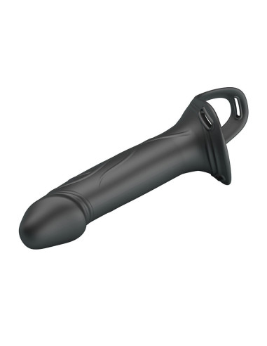 PRETTY LOVE - LANDON BLACK VIBRATING STRAP-ON